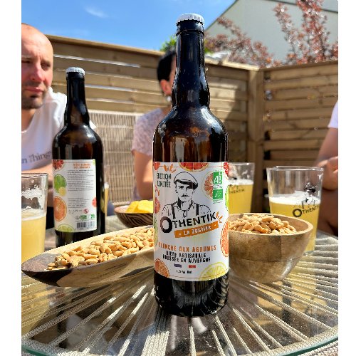 Bière Blanche Bio aux agrumes la zestive Othentik 4.5°