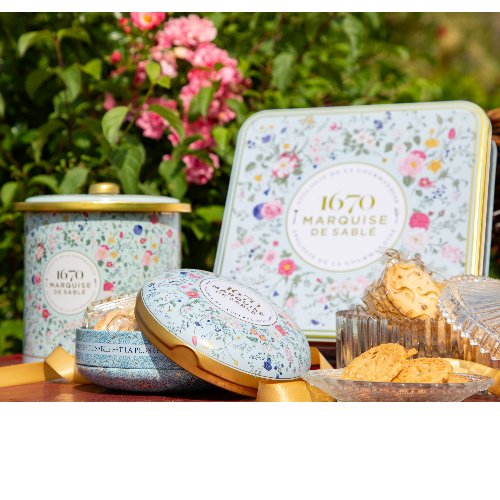 Boîtes métal sablés "Bouquet sauvage"