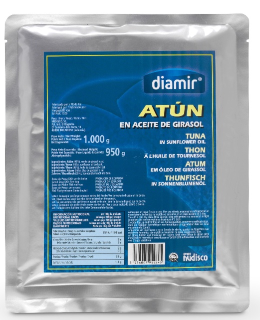 THON Listao à 5% d'huile en morceaux - Poches 1kg, 3kg, 7kg - Boîtes 4/4 basse