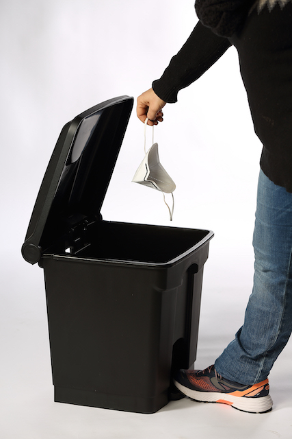 Poubelle antibactérienne en plastique recyclé