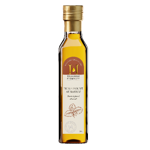 Huile d'olive au basilic