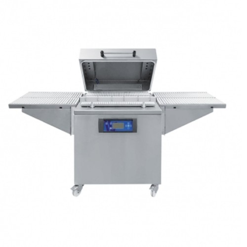 Machine sous-vide - Simple cloche avec rouleaux d’amenée, de transfert et d’évacuation