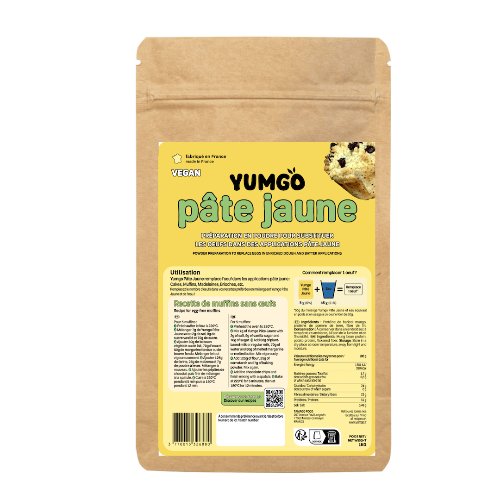 Yumgo Pâte Jaune - remplace les oeufs dans les recettes de cakes & muffins