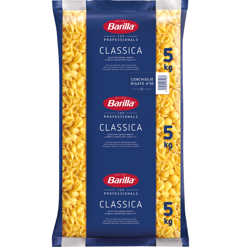 Pâtes Conchiglie Rigate Classica 5KG