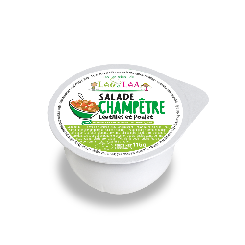 SALADE CHAMPÊTRE - LENTILLES ET POULET - 115g