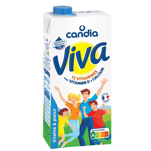 Lait Viva 1% MG UHT – brique 1L – Candia