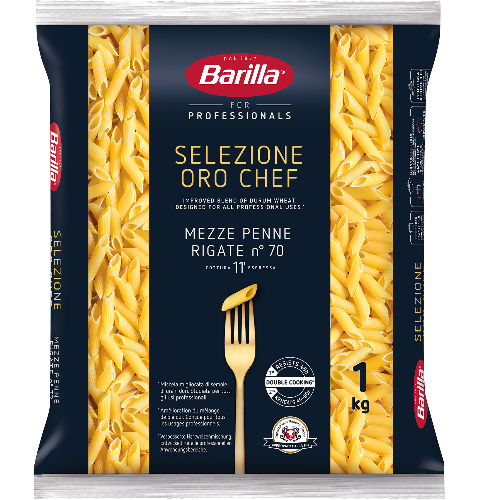Pâtes Mezze Penne Rigate Selezione Oro Chef 1KG