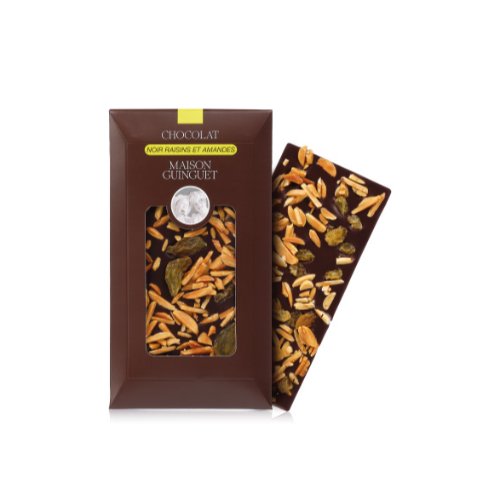 TABLETTE CHOCOLAT NOIR RAISINS ET AMANDES