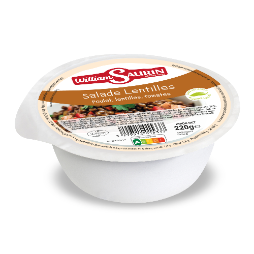 SALADE LENTILLES - POULET, LENTILLES, TOMATES - 220g