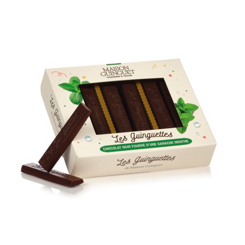 GUINGUETTES CHOCOLAT NOIR FOURREES D'UNE GANACHE MENTHE 