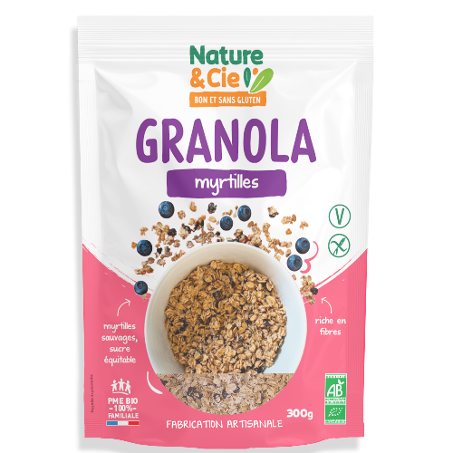 Granola myrtilles bio sans gluten 