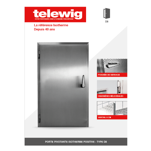 Porte pivotante isotherme positive Type D8