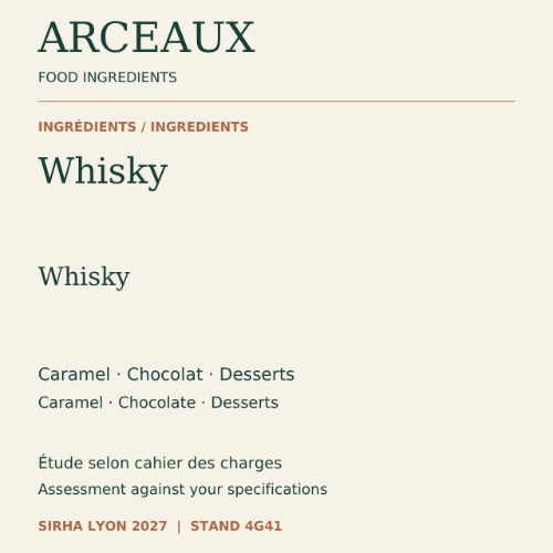 ARCEAUX — Whisky pour caramel, chocolat & desserts