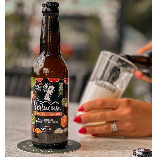 Bière blanche aux agrumes La Vertueuse 4.5°