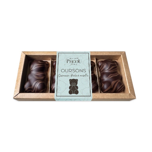 Oursons guimauve praliné noisette chocolat noir