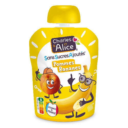 Gourde Pommes Bananes Sans Sucres Ajoutés