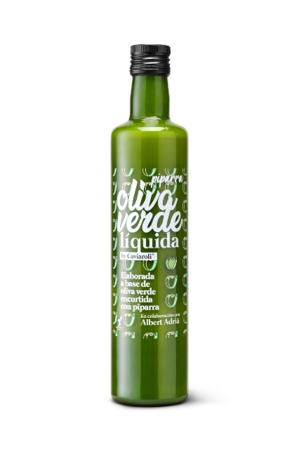 Sauce aux olives vertes liquides Piparra - par Caviaroli - 500 ml 