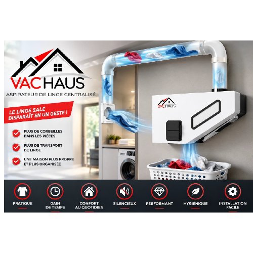 VAC HAUSS ASPIRATEUR DE LINGE CENTRALISE