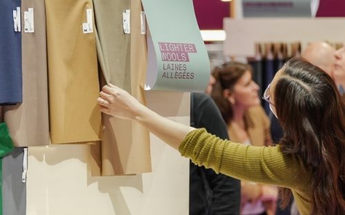 Choosing fabrics at PV Paris