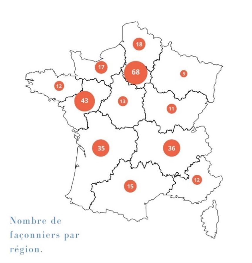Carte faconniers Ateliers engagés