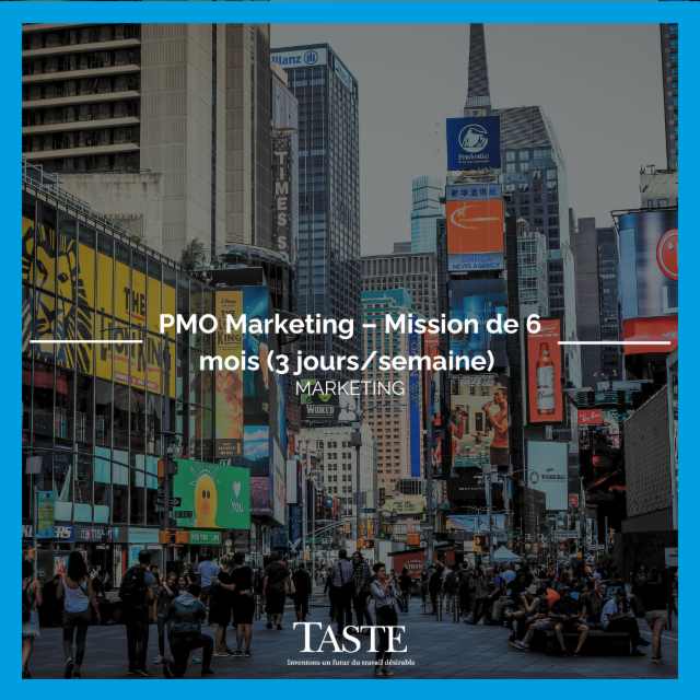 PMO Marketing – Mission de 6 mois (3 jours/semaine) F/H