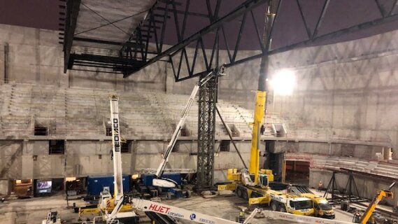 Dans les coulisses du chantier de l'Adidas Arena