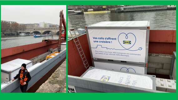 En misant sur la Seine, Ikea repense sa stratégie de livraison intra-muros 
