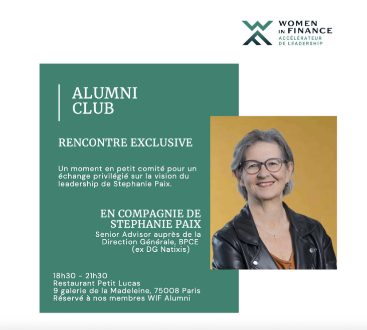 Dîner Women in Finance avec Stéphanie Paix, senior Advisor de la Direction Générale BPCE