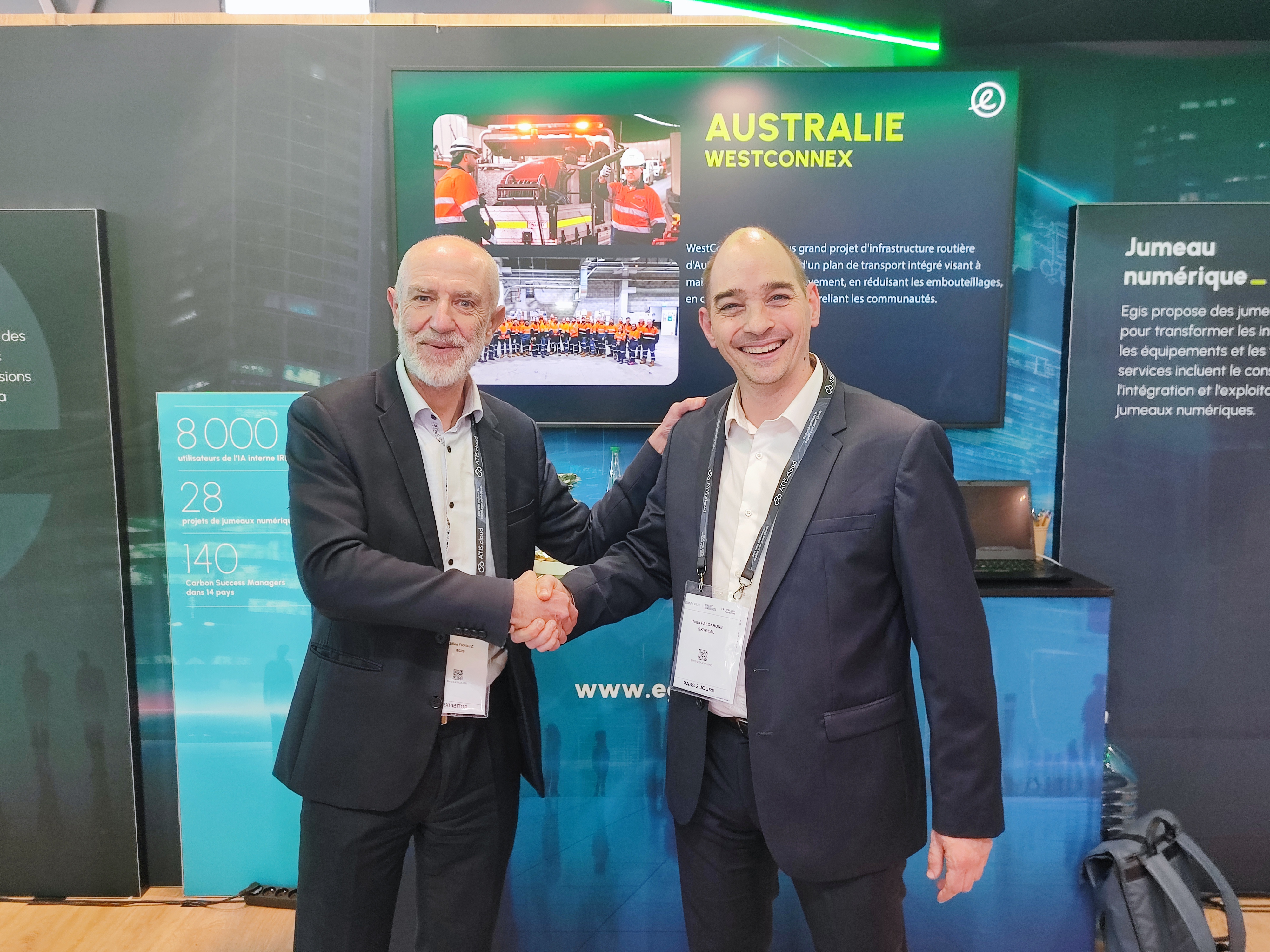 Twin+ jumeau numerique signature partenariat BIM World Egis Skyreal RV dans la construction