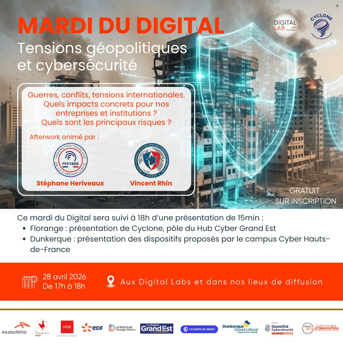 Passé - Mardi du Digital - Tensions géopolitiques et cybersécurité