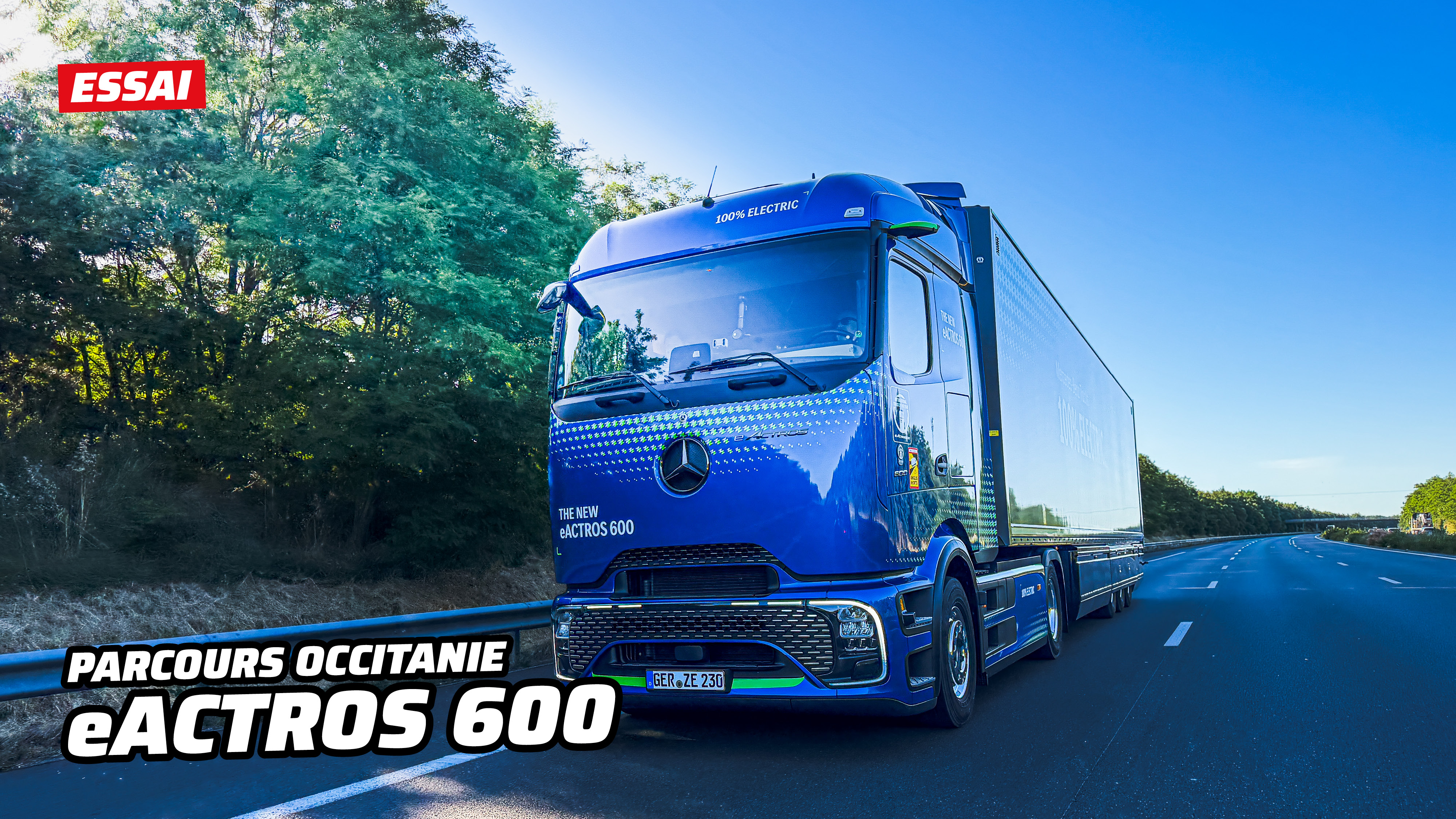 eActros 600 à l’épreuve du parcours Occitanie !