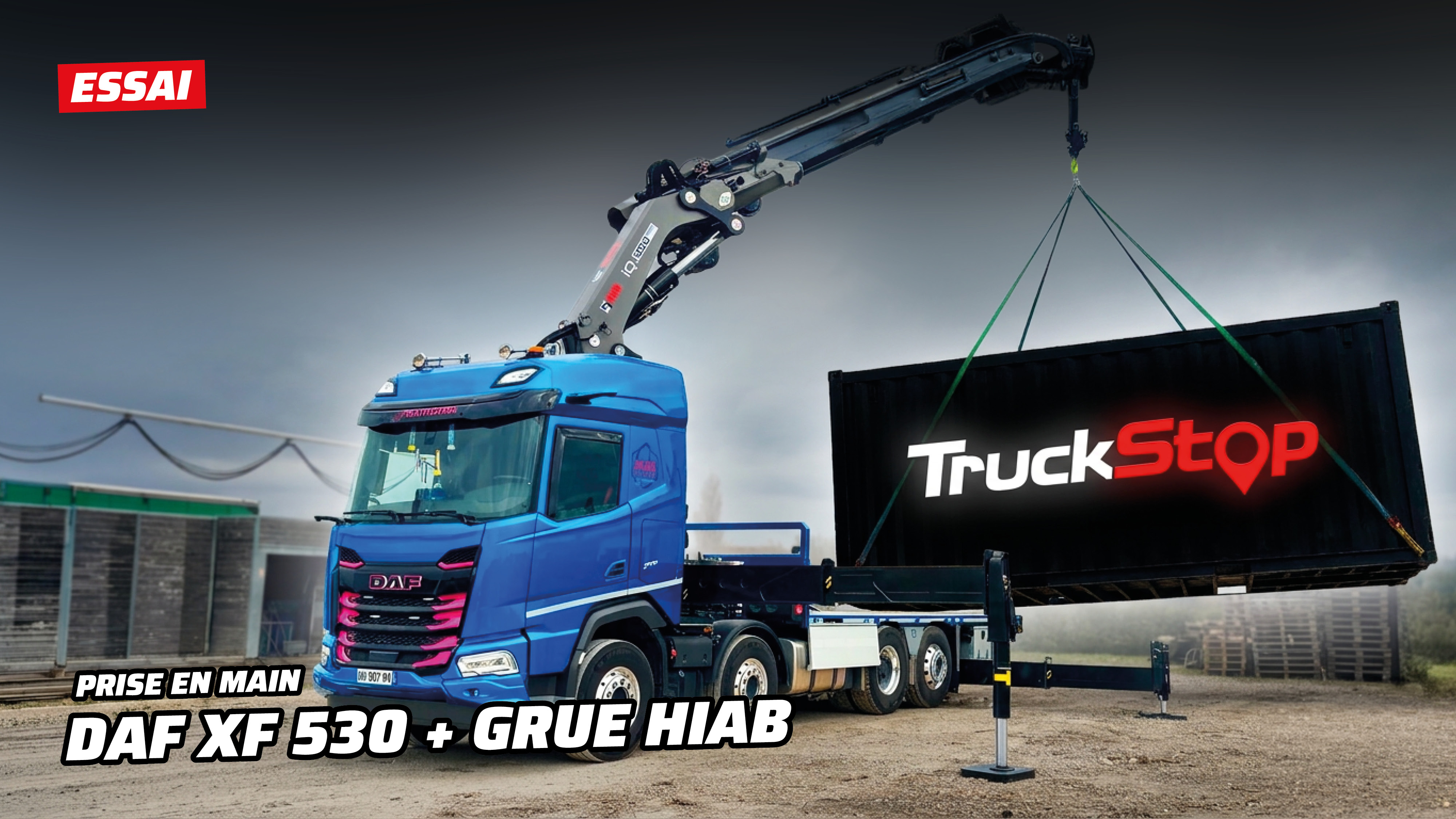 Ce DAF XF 530 cache une grue de 95 tonnes-mètres !