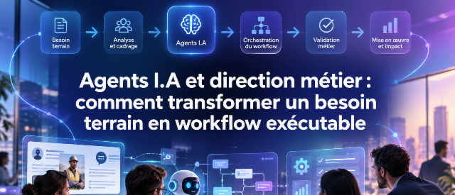 Agents IA et directions métier : comment transformer un besoin terrain en workflow exécutable ?