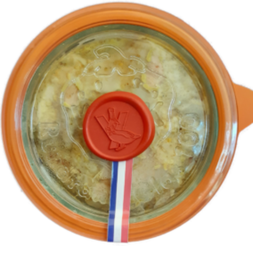 Foie gras de  canard entier en verrine mi-cuit ou en conserve 