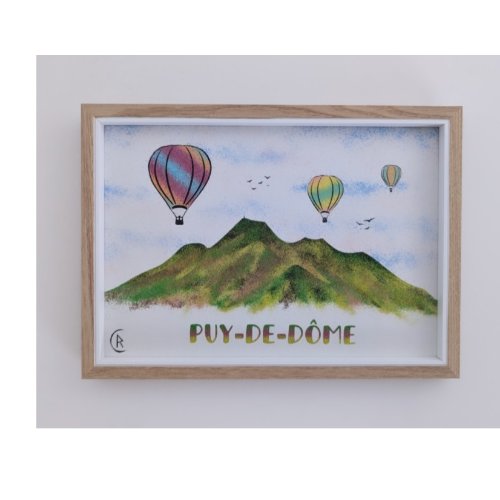Tableau en sable : Au gré du vent