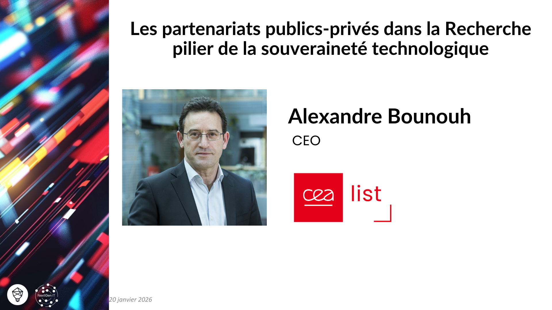 Keynote : Alexandre Bounouh, CEA-List -Les partenariats publics-privés dans la Recherche pilier de la souveraineté technologique
