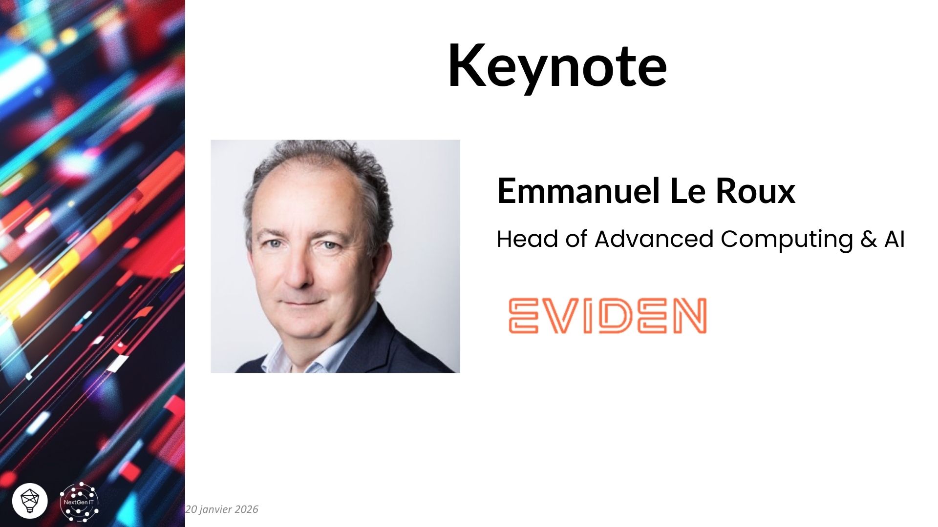 Keynote : Emmanuel Le Roux, Head of Advanced Computing & AI, Eviden, Atos Group