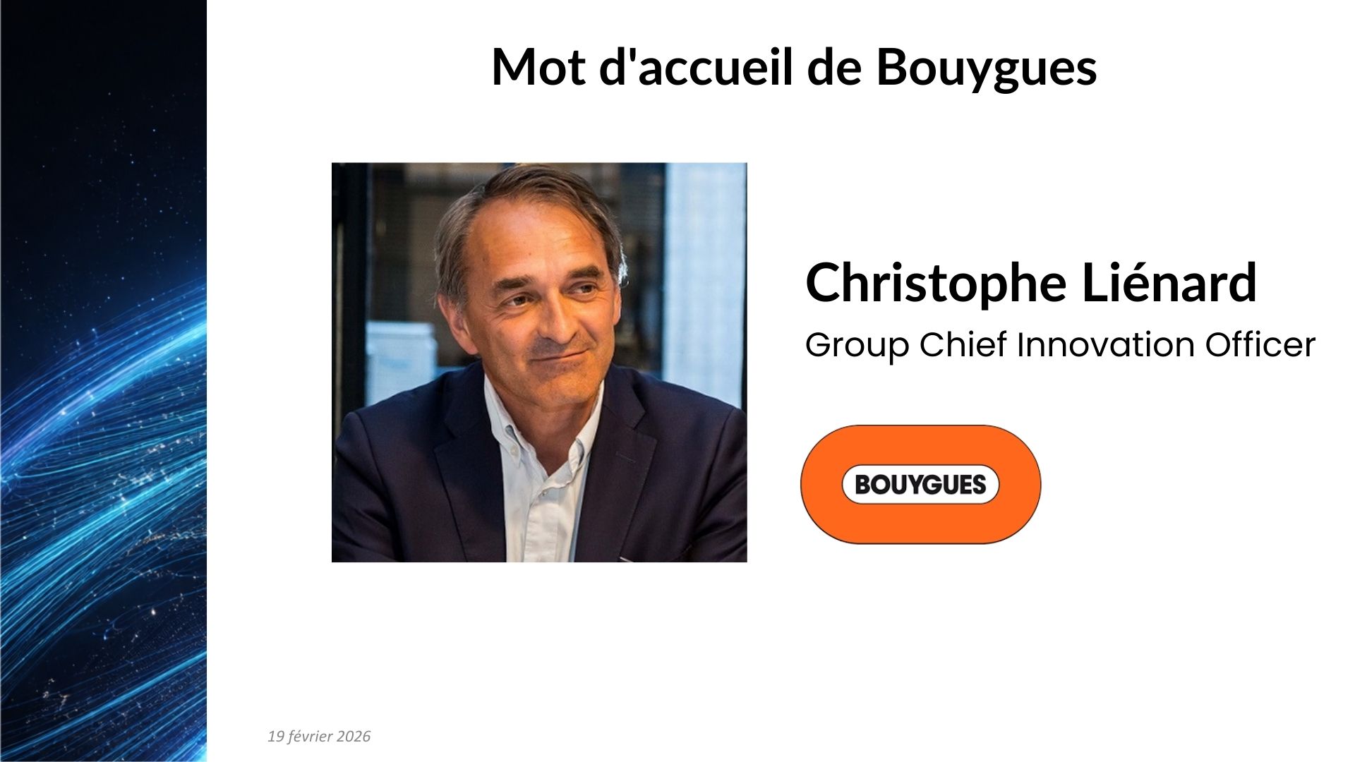 Mot d'accueil de Bouygues