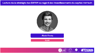 ITES 2026 - Lecture de la stratégie des GAFAM au regard des investissements du capital risk tech