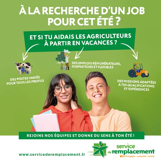 Le service de remplacement, un tremplin pour trouver un job d'été.