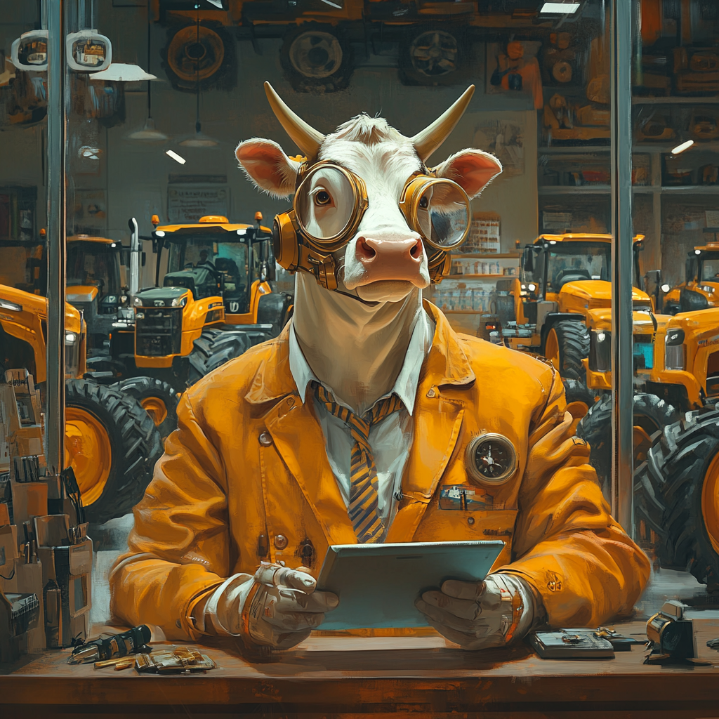 Vache IA Analyse marché tracteur 2023
