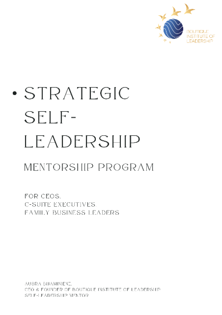 Strategic Self-Leadership Program