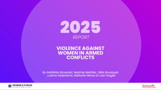 LES VIOLENCES FAITES AUX FEMMES DANS LES CONFLITS ARMÉS - Rapport Sciences Po (FR)