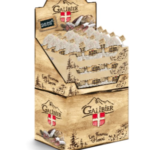 La Galibier box panaché buchettes 120gr : 72 nature + 36 noisettes + 36 comté