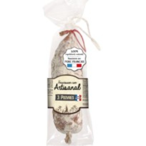 saucisson artisanal aux 3 poivres 300g
