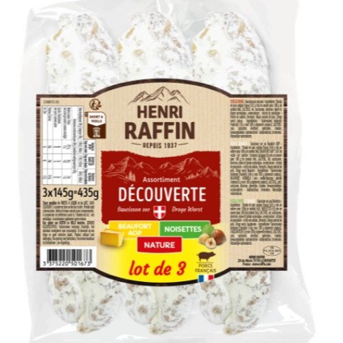 box lot de 3 saucissons découverte