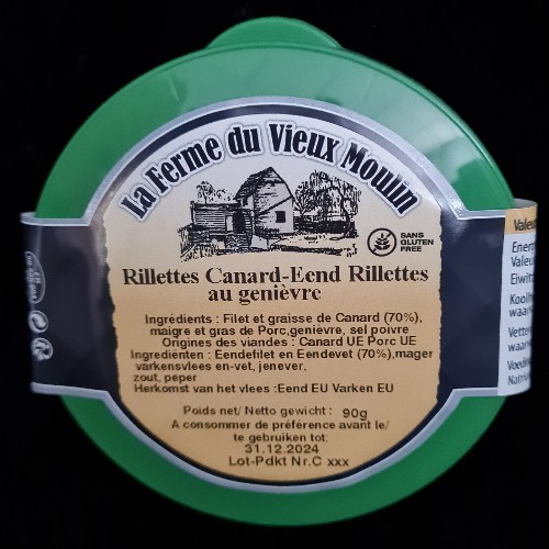 rillettes de canard 90gr