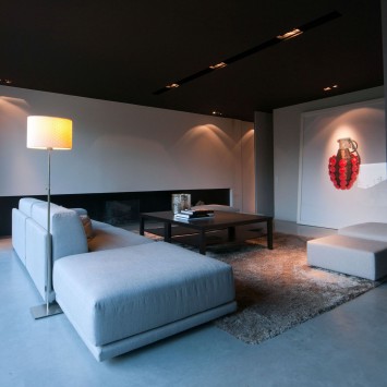 Maison contemporaine. Inspiration feutrée des hôtels