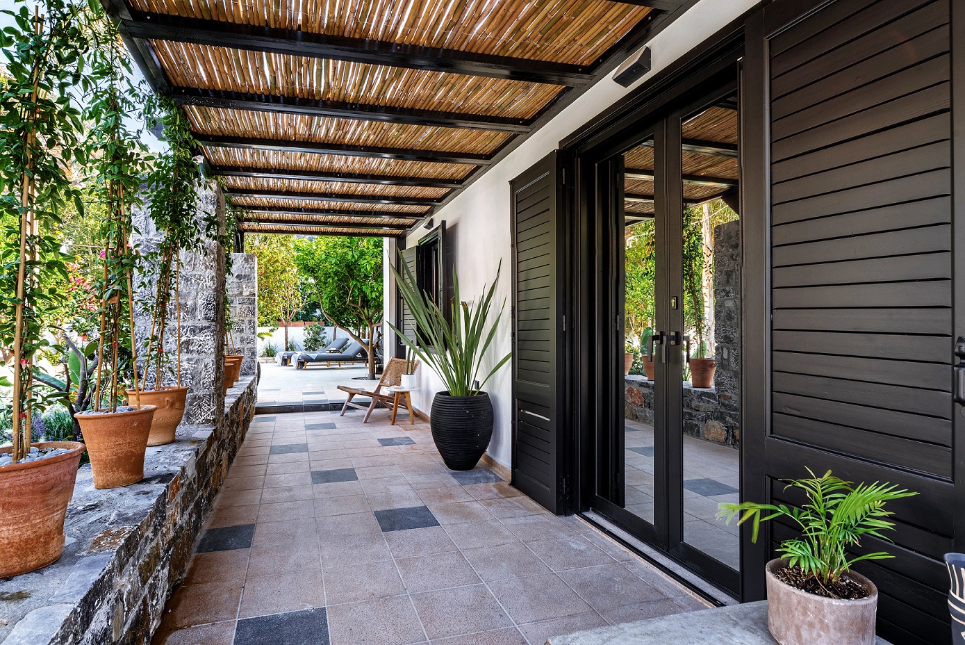 La pierre naturelle pour une terrasse extérieure